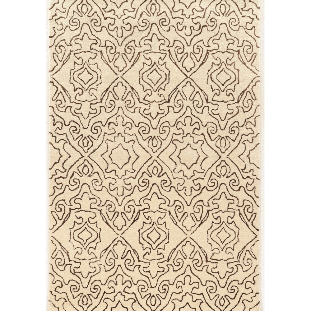 Blue Linon Aspire Collection Wool Triangle Off-white Synthetic Rugs 8'X 11' Blue Linon Aspire Collection Wool Triangle Off-white Synthetic Rugs 8'X 11'